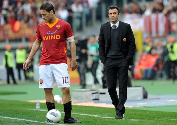 AS Roma  Spanish coach Luis Enrique look